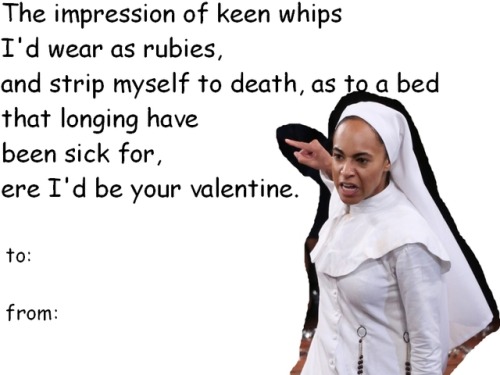 socialshakespeare:bewareofitalics:Measure for Measure valentines!This really is the best play to do 
