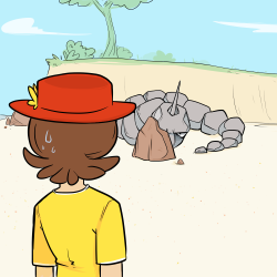 flyfari:     Oh gee, I wonder what pokemon might attack if I smash that rock   I ran into an Onix while smashing rocks on the beach and this is the image I had in my mind  