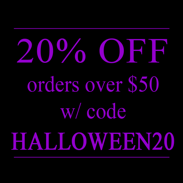 HALLOWEEN SALE 2020! For a limited time, some of our spookiest pieces are on sale! The FLYING FOX BA