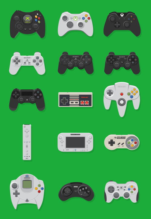 Porn photo dotcore:  Game Controllers Vector Set.by