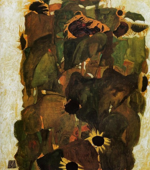 Porn Pics downinyonforest:  Egon Schiele | Sunflowers