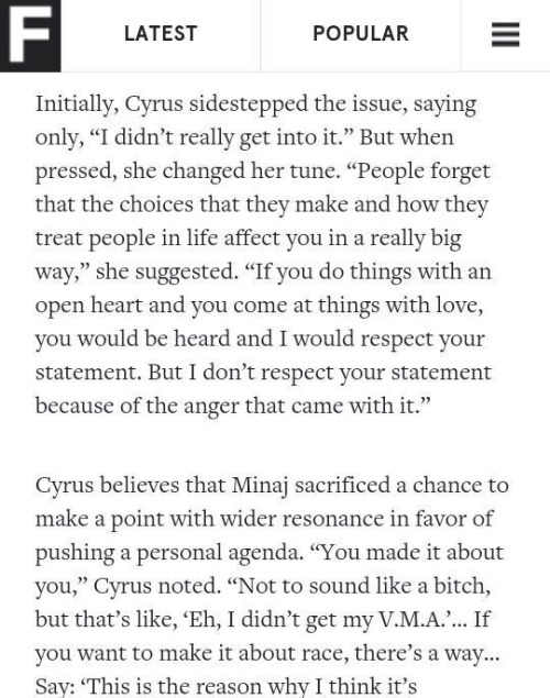 odinsblog:therealstarfire:Fuck Miley Cyrus’ tone policing racist ass.Like, do whitefeminists™ not ge