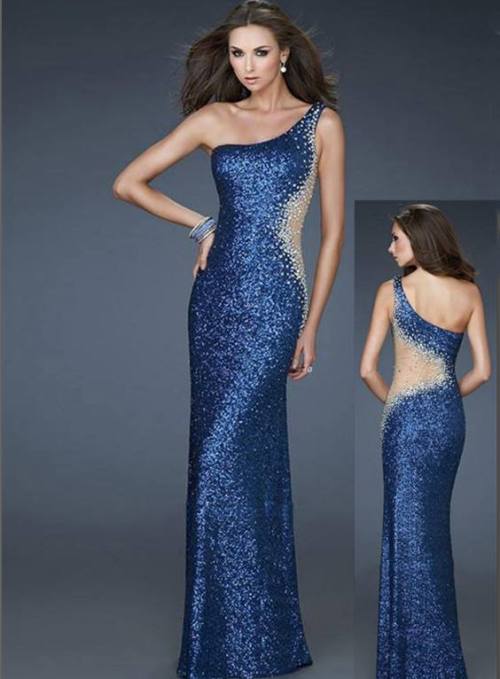 shopsimplexo:One Shoulder Sheath Prom Dress  