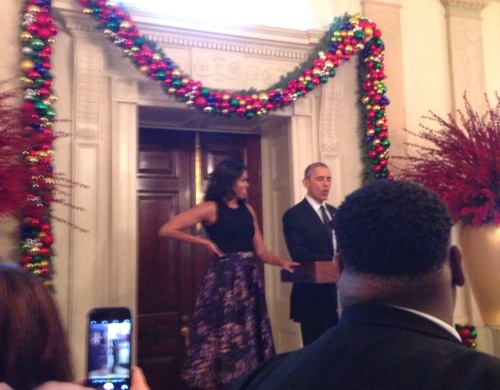 daughterofmulan:On Friday I went to the White House Christmas party and I got to shake hands and mee