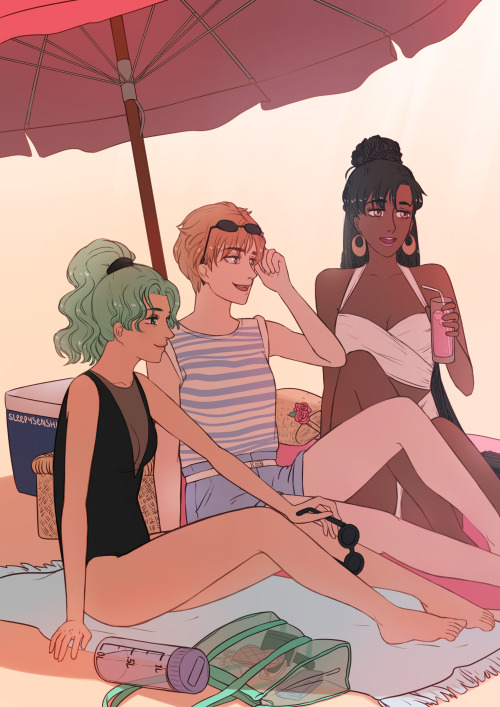 mintgal - outers + chibs at the beach!! they are the cutest most...