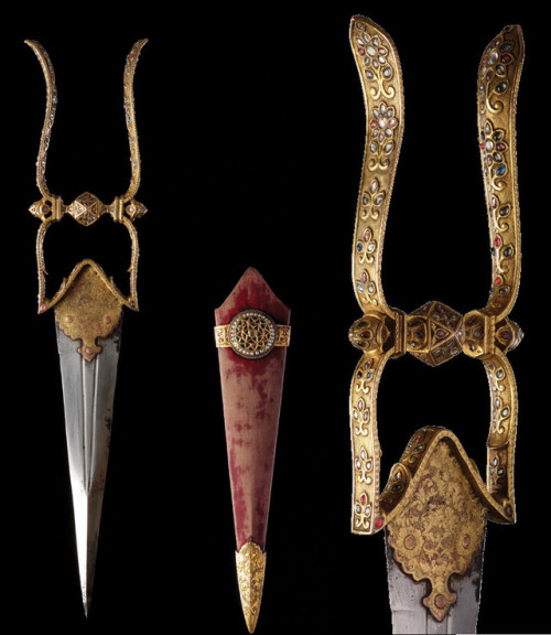 we-are-rogue:Katar Daggers, India, 17th-19th centuriesBejewlled Katar, Gujarat, India, 19th CenturyB