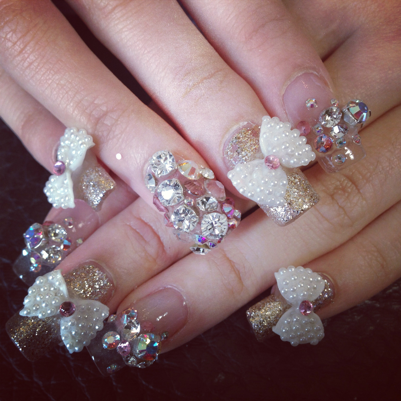sifffnt:  My nails done!! Wooh!! Cost me $255 but fk it! LOOKS AWESOME! 