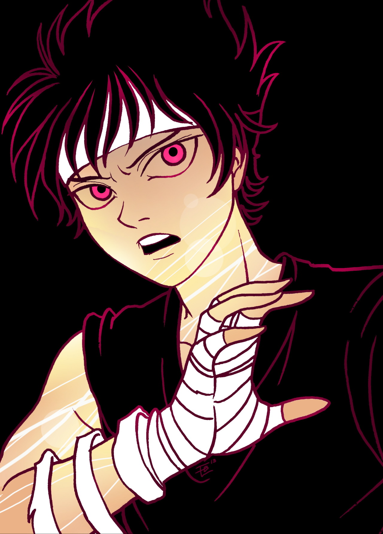 lettherebedoodles:  Hiei you little shit. Come into my bosom. (ﾉ◕ヮ◕)ﾉ*:･ﾟ✧
