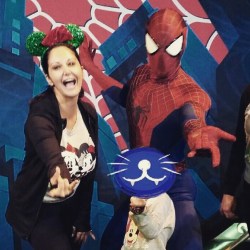 I look crazy…webbing with Spidey by