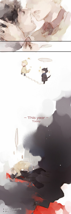 sevnilock: Last year This year_2011_Sherlockkisskisskiss