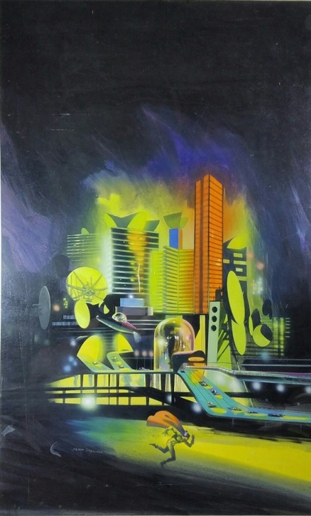 Harry Borgman cover art for sci-fi novel, Technos (1972).