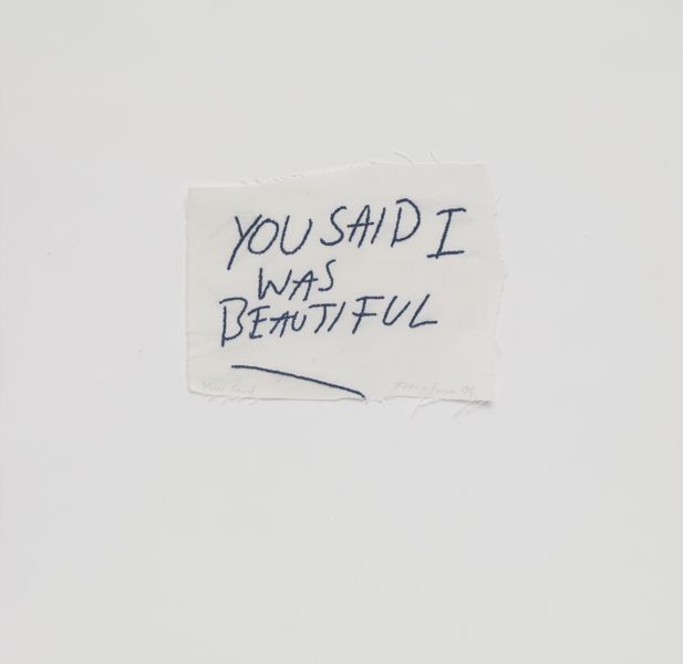 roodes:  flowury:  miwohae:   Tracey Emin: You Said I Was Beautiful (2009)  i think