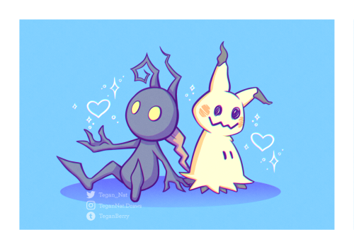 I was compelled to draw a shadow Heartless with Mimikyu because of reasons!