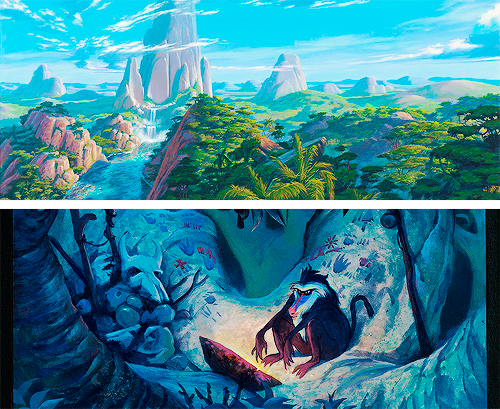 mickeyandcompany:  Stunning pieces of concept art from The Lion King (adapted from