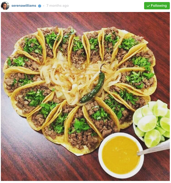 womens-sports:   Serena Williams + her love of tacos  Bonus +  