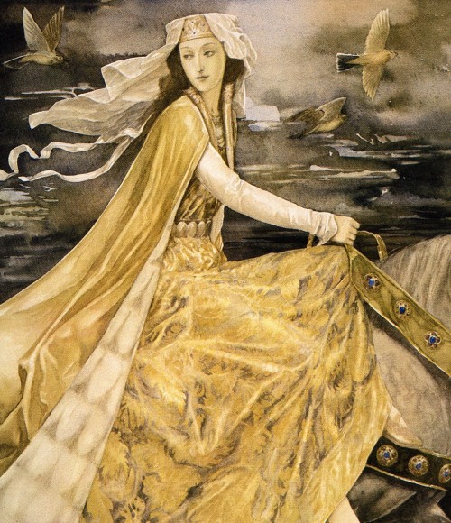 the-evil-clergyman:Illustrations from The Mabinogion by Alan Lee (2001)