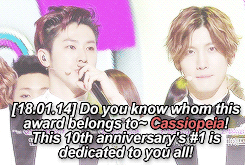 tvxq dedicating their #1s to cassiopeia on their all-kill weekend ♡(•ू꒪͒·̫̮꒪͒•ू)            