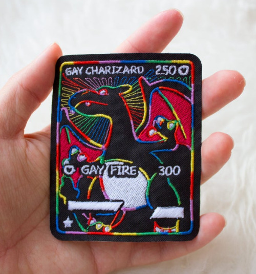 retrogamingblog2:LGBTQ+ Pride Pokemon Card Patches made by AlienInAJar