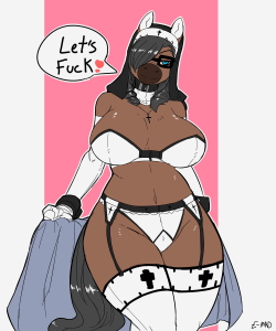 robotoseckshau5:she goes to a very special church mite make this her daily attire  ya’ll know why i did this :^)