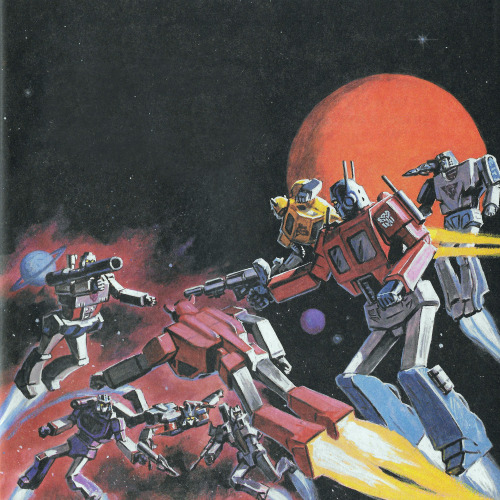 Transformers G1 artwork by Earl Norem - from Big Looker Storybook “The Great Car Rally.”