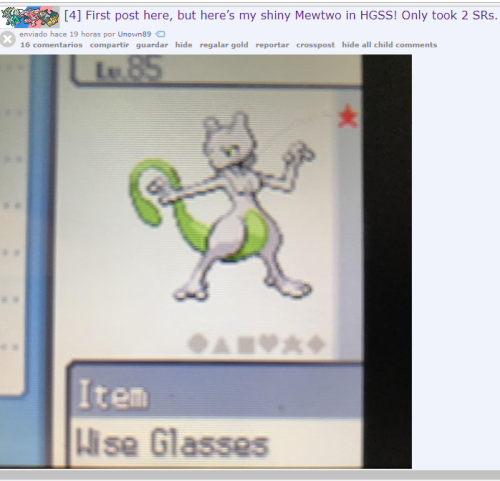 This Is The 2 Soft Resets Shiny Mewtwo. Reblog This For Shiny Luck!