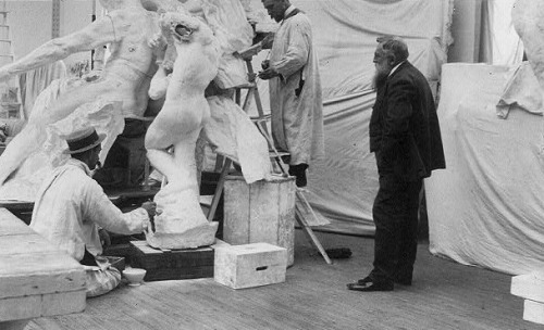 walzerjahrhundert: Auguste Rodin in his Paris studio, 1905