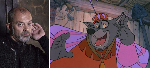 nettlestonenell:BBC Robin Hood meets Walt Disney’s Robin Hood(I am sure someone has done this before