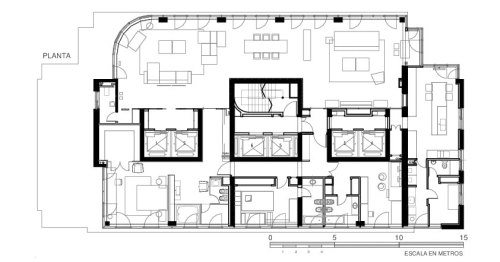 {Another slick find while looking for some inspiration for a model suite project. Designed by vEstud
