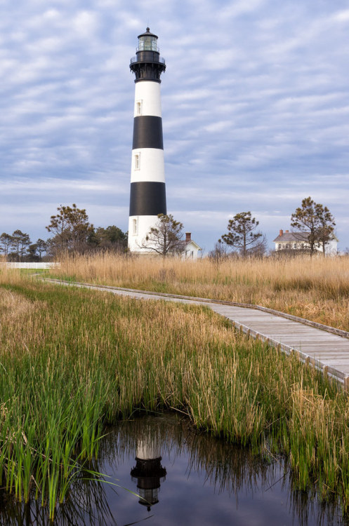 View from the Marsh-8284 by Gregg Southard NC Bodie Island Light Station in the Cape Hatteras Nation