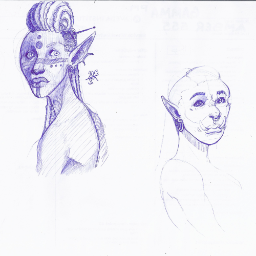 theartofgranmaw:  some ball point pen doodles I did at school when I should have been doing other things. 