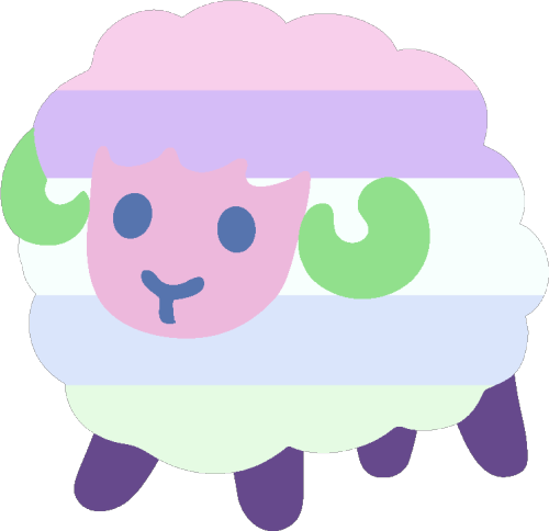 genderstalgia:more sheep emojis for anons! gay flag, gendersylphgenderteamsimilis, kumottic, dreamyg