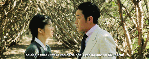 letdiegolunatouchjabbathehutt:[on Hideko using the same phrase that Sook-Hee did] It’s kind of