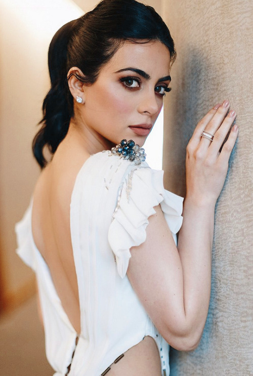 tscsource:  Emeraude Toubia getting ready for the Premios Eres on May 16, 2018 in Mexico City, Mexic