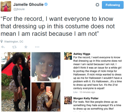 gookgod:  tinysquids:  padarnaalat-deactivated972100372:  afro-dominicano:  it’s like “everyone is equal” means “let me be racist”  when you have to preface something with “i’m not racist,” chances are you’re racist.   I love black people!