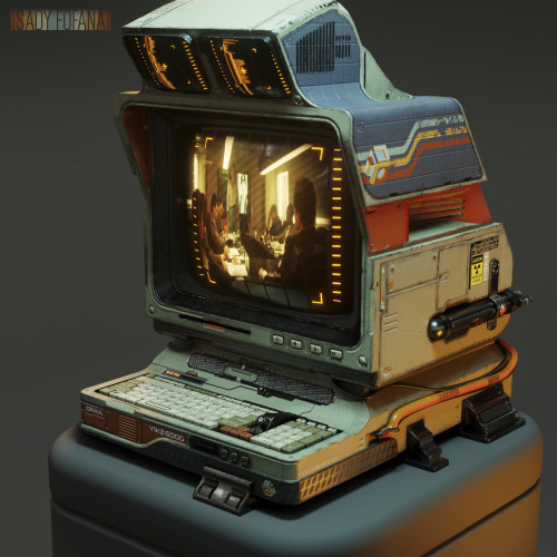 Artist Sady Fofana Delivers The Cassette Futurism Goods With This Beautiful Retrofuture Work Of Art.