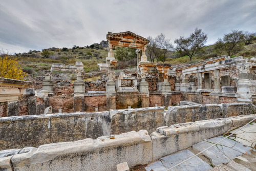 ancient-rome-au:arjuna-vallabha:The Nymphaeum of Trajan, Ephesus, TurkeyFrom the source of the recon