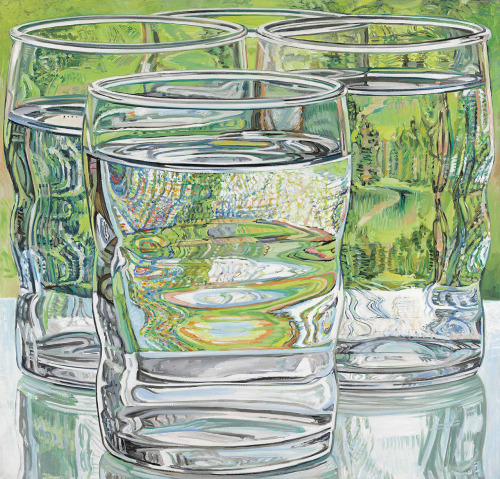 mauveflwrs:Janet Fish  Skowhegan Water Glasses 1975