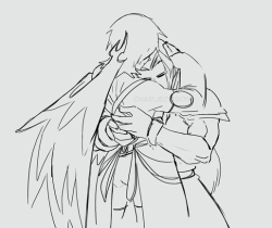 chachacharlieco:  winged hugs