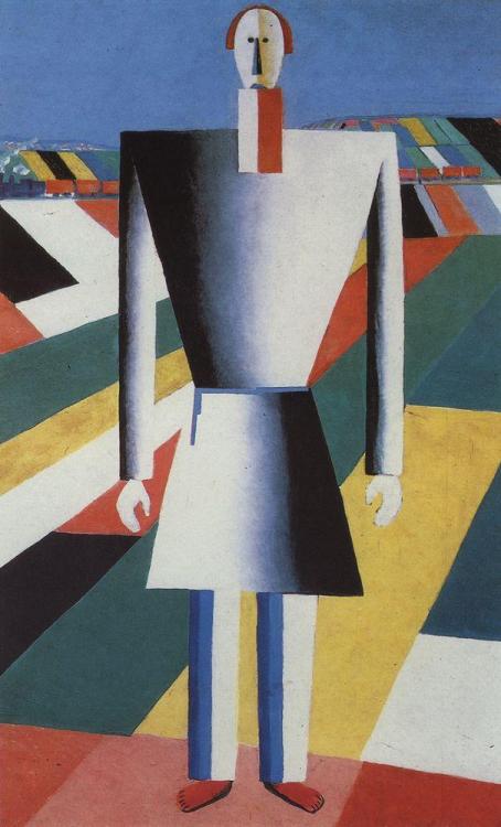 artist-malevich: Peasant in the Fields, 1929, Kazimir MalevichMedium: oil,wood