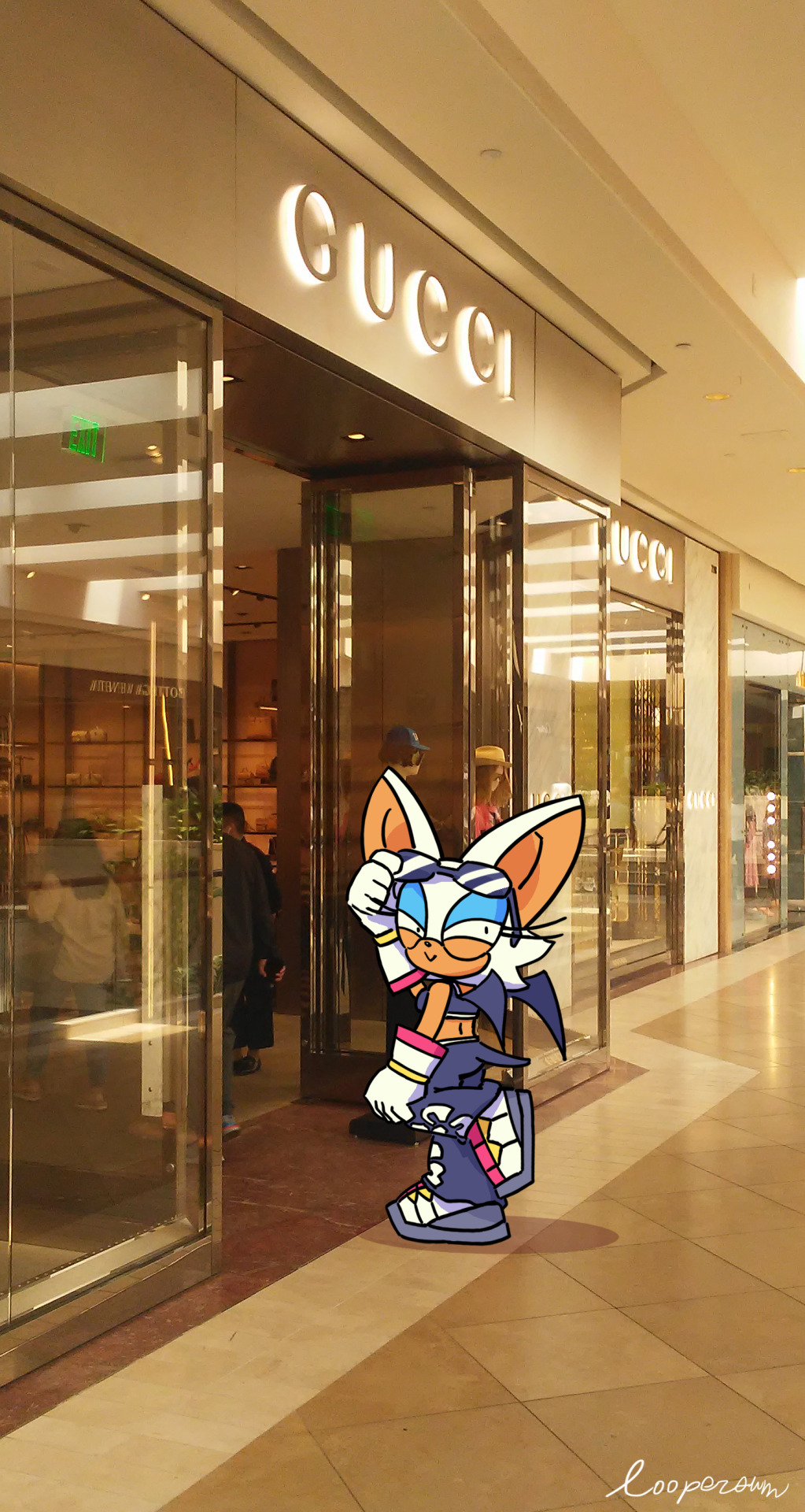 ONCE AGAIN, ROUGE HAS BEEN FORCIBLY REMOVED FROM THE GUCCI STORE #rouge #rouge the bat #sonic #sonic the hedgehog #meme#gucci