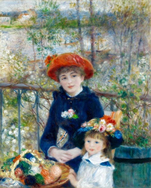 On the terrace by Pierre-Auguste Renoir, 1881.Sur la Terrasse de Pierre-Auguste Renoir, 1881.Auf der