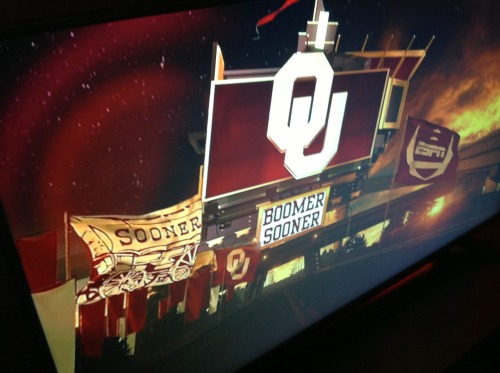 Screen shot i took last night while watching the OU game