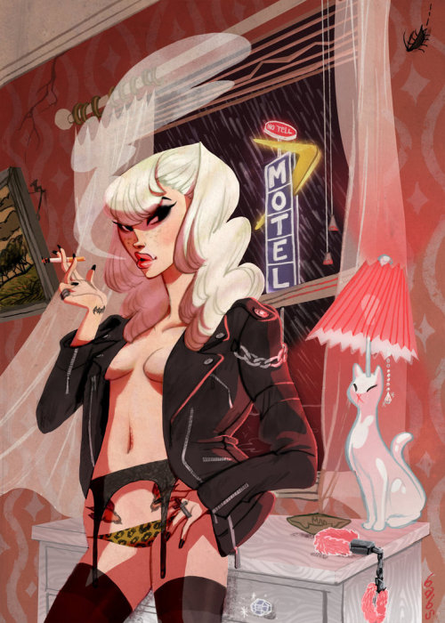 curryuku:handful-ofdust:madmothmiko:BabsdrawsFun, stylized lady gangsters, vixens and spies.love lov
