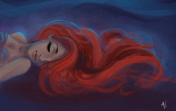 sheyartpop:  Zzzz  Ariel is so lovely