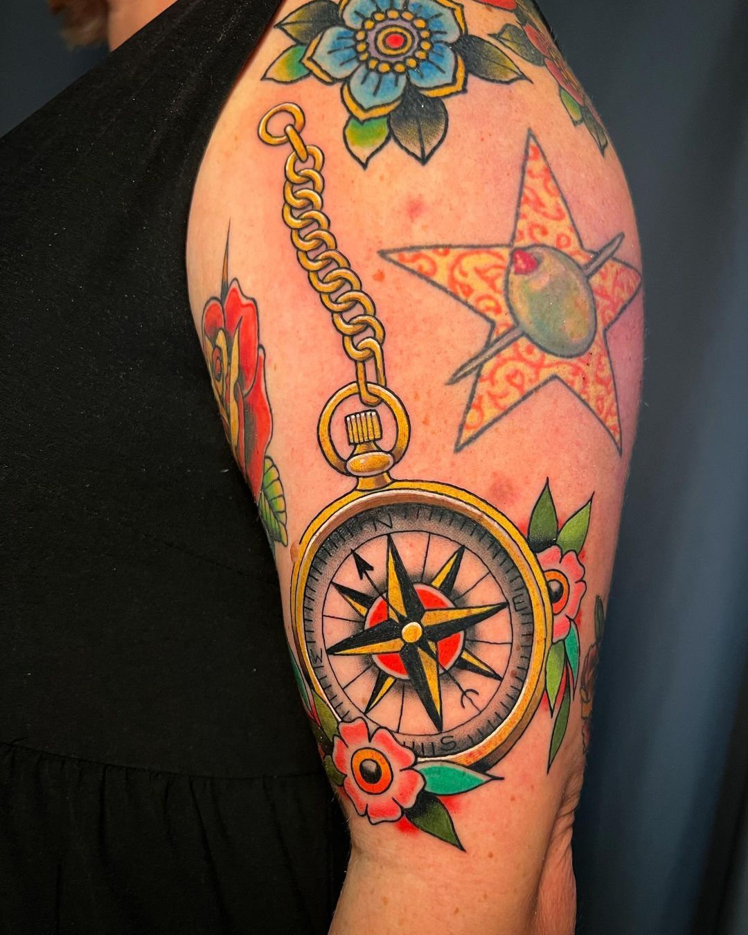 20 Unique Compass Rose Tattoo Ideas