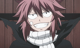 angrycucco:   「 Fairy Tail 」 ✧ Natsu Dragneel + Long Hair Bonus Gif ;w; 