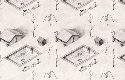 owengentillustration:Infinite suburbia!Two repeating pattern illustrations done as the guest illustr