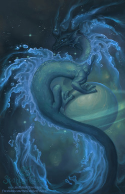 dailydragons:  Zodiac Dragon . Aquarius by Christina Yen (website | DeviantArt)