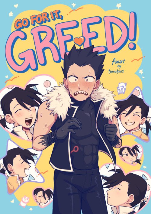 Ganbare Greed!!Parody redraw from Ganbare Nakamura-kun manga cover!