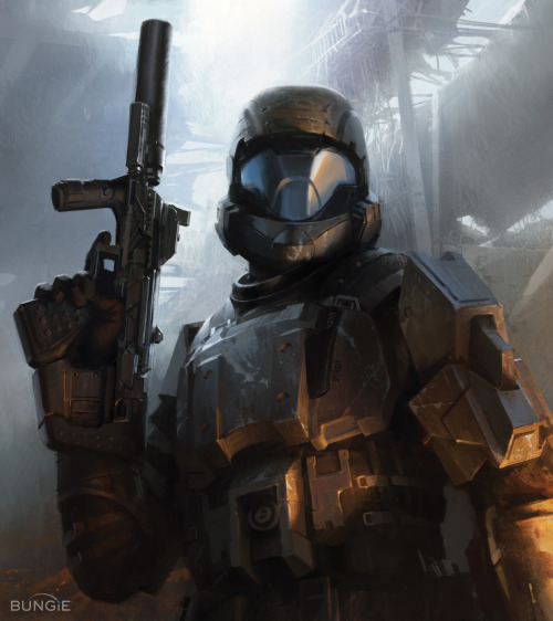 elfslavewatdo:  “The Rookie” Halo 3: ODST concept art [Jaime Jones] (Many thanks for sourcing, Bungie’s site was being uncooperative)